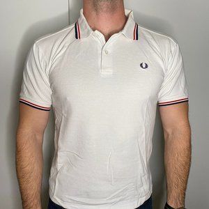 Fred Perry Short Sleeve Polo White & Red